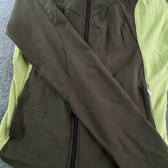 Nike Girls Green Jacket Small 4-6 Stretch Full Zip W/ Pockets, Logo Youth Kids - Picture 12 of 16